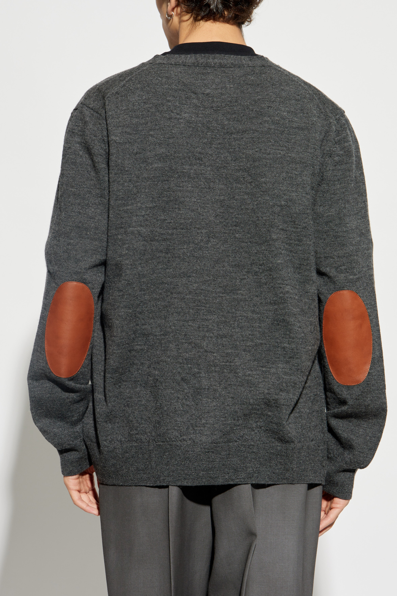 Maison Margiela Cardigan with sewn-on elbow patches | Men's Maison Margiela Cardigan with sewn-on elbow patches | Men's